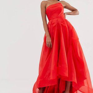 Bariano full maxi dress with organza bust detail